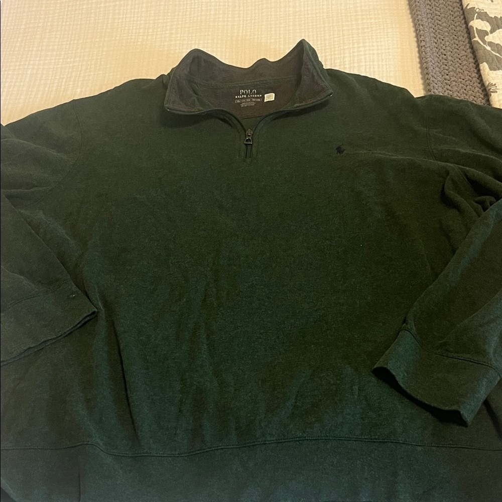 Polo by Ralph Lauren Forest Green Zip lightweight Sweater